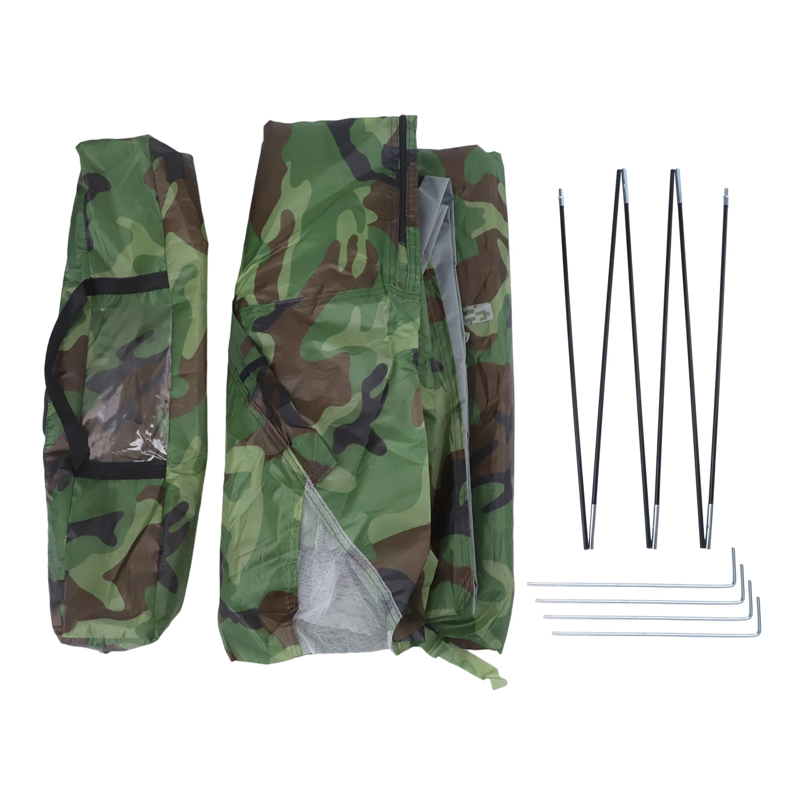 خيمة خفيفة للغاية لشخصين مع أقطاب من الألياف الزجاجية وسقف شبكي من القماش المقاوم للماء للتهوية ودرع شمسي قابل للإزالة