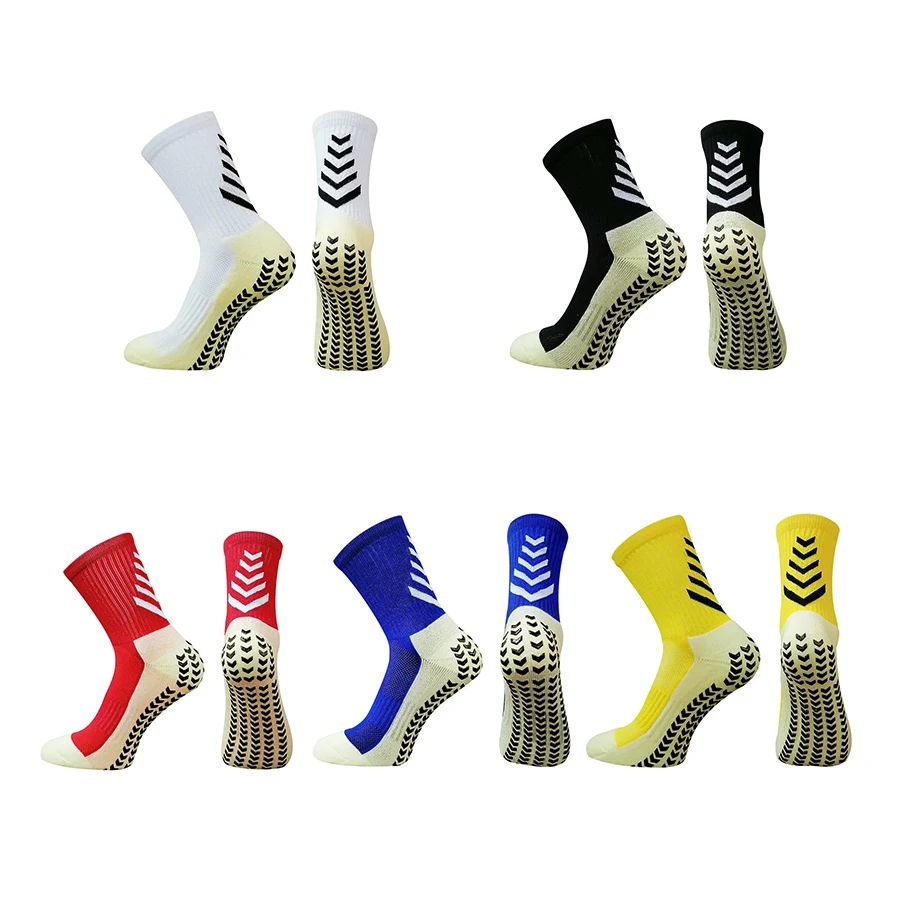 5 Pairs Of Men Women Sports Football Socks Men's Mid-barrel Non-slip Silicone Bottom Outdoor Football Socks Basketball Socks