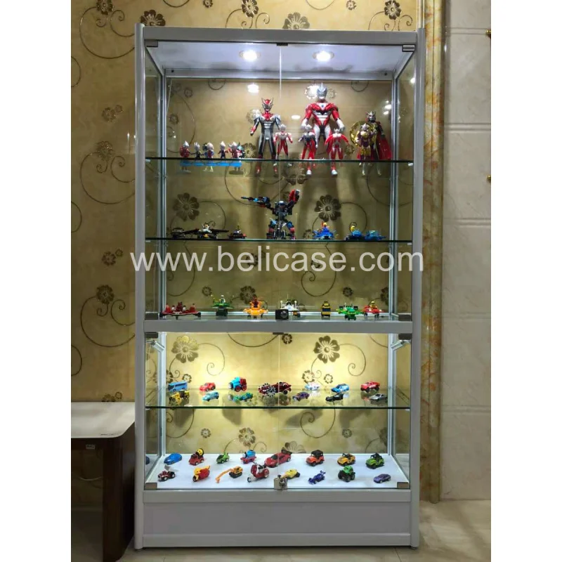 Personalizado LED Light Glass Display Cabinet, loja de varejo Boutique móveis, extravagante Showcase, contador para venda