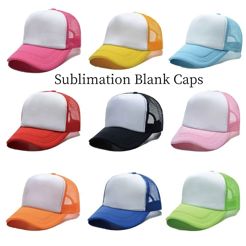 

Sublimation Blank Caps Multiple Color Sublimation Peaked Cap Snapback DIY Gifts Sport Hat For Heat Press Printing Transfer