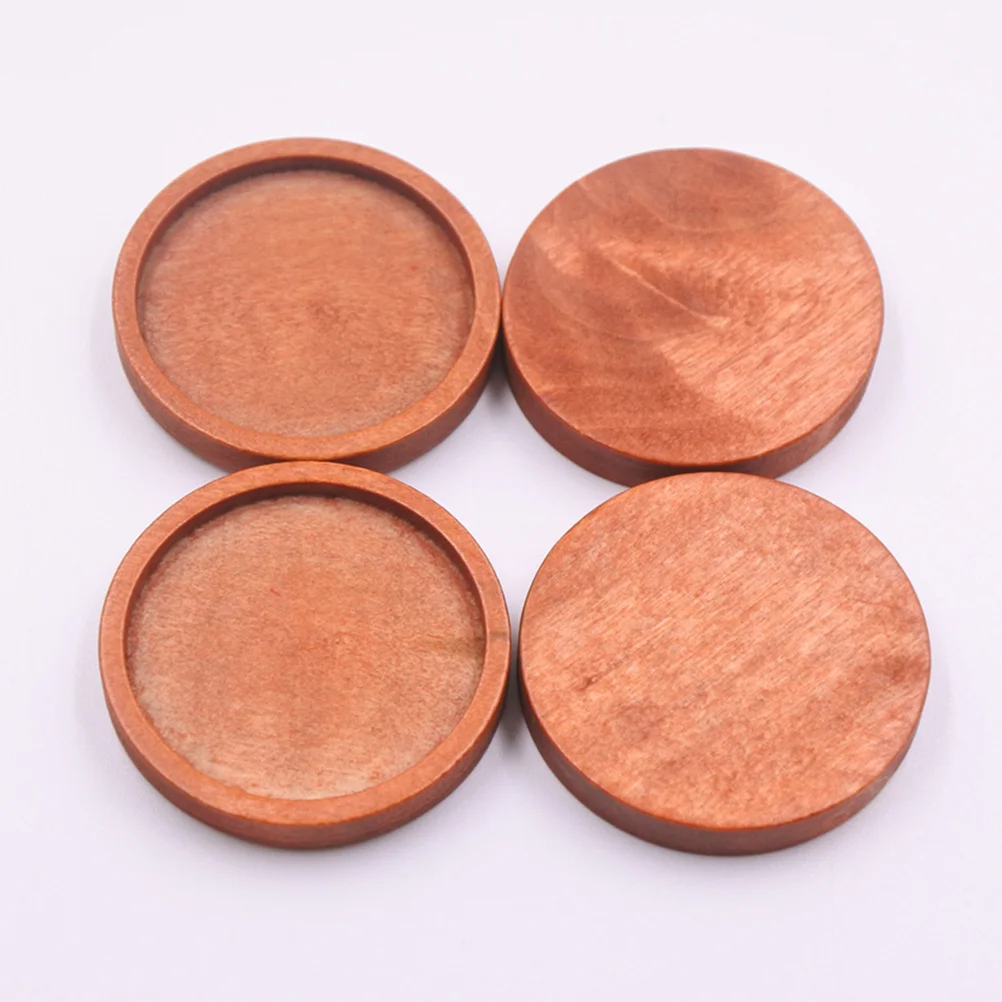 

20pcs Wooden Pendant Trays 35Mm Outer 30Mm Inner Round Craft Base For Diy Jewelry Making Resin Cameo Charms Lapel Pin Badge