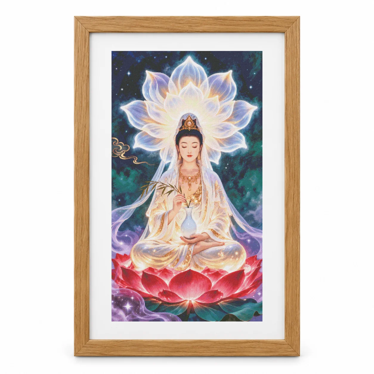 [ZZ9503-Bodhisattva Avalokites - Cross Stitch Stamped Kits Beginners reseña y precio