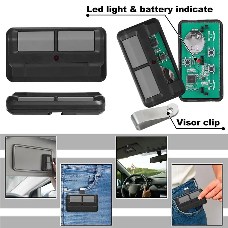 B29C-Garage Door Remote 892LT Garage Door Opener Remote Two-Button + 2.0 Learning Remote 3Pack