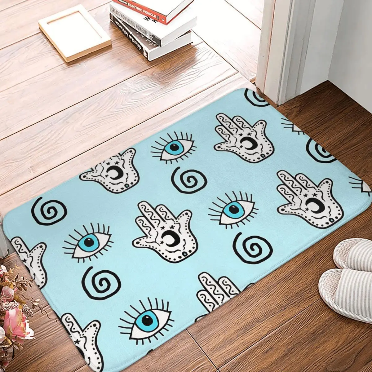 Evil Eye Pattern Hamasa Hamsa Hand Fatima Bathroom Mat Rug Home Doormat Living Room Carpet Decor