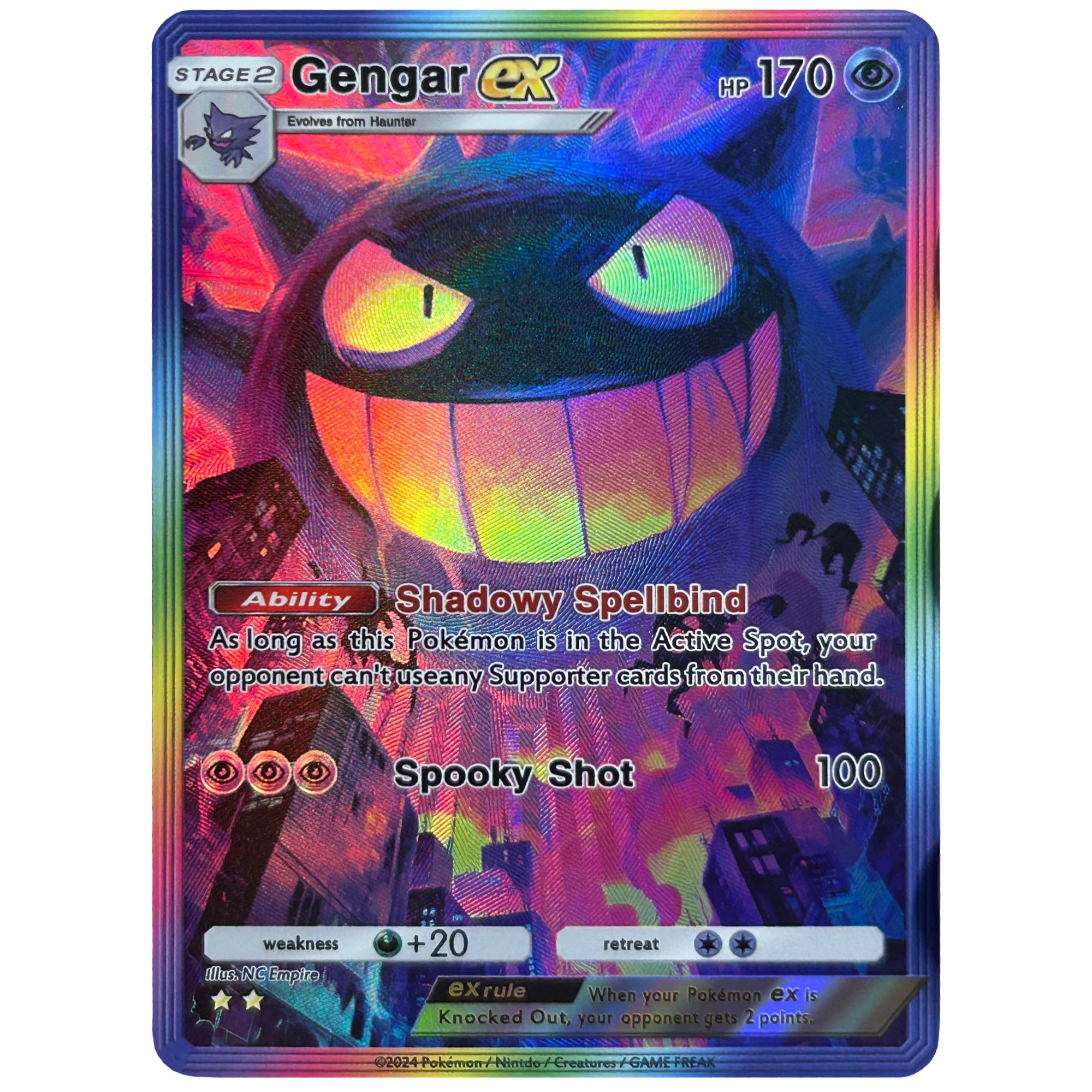 2개/세트 DIY PTCG 로켓 팀 제시 제임스 굴절 플래시 카드 겐가 우브레온 클래식 게임 애니메이션 컬렉션 카드 선물 장난감