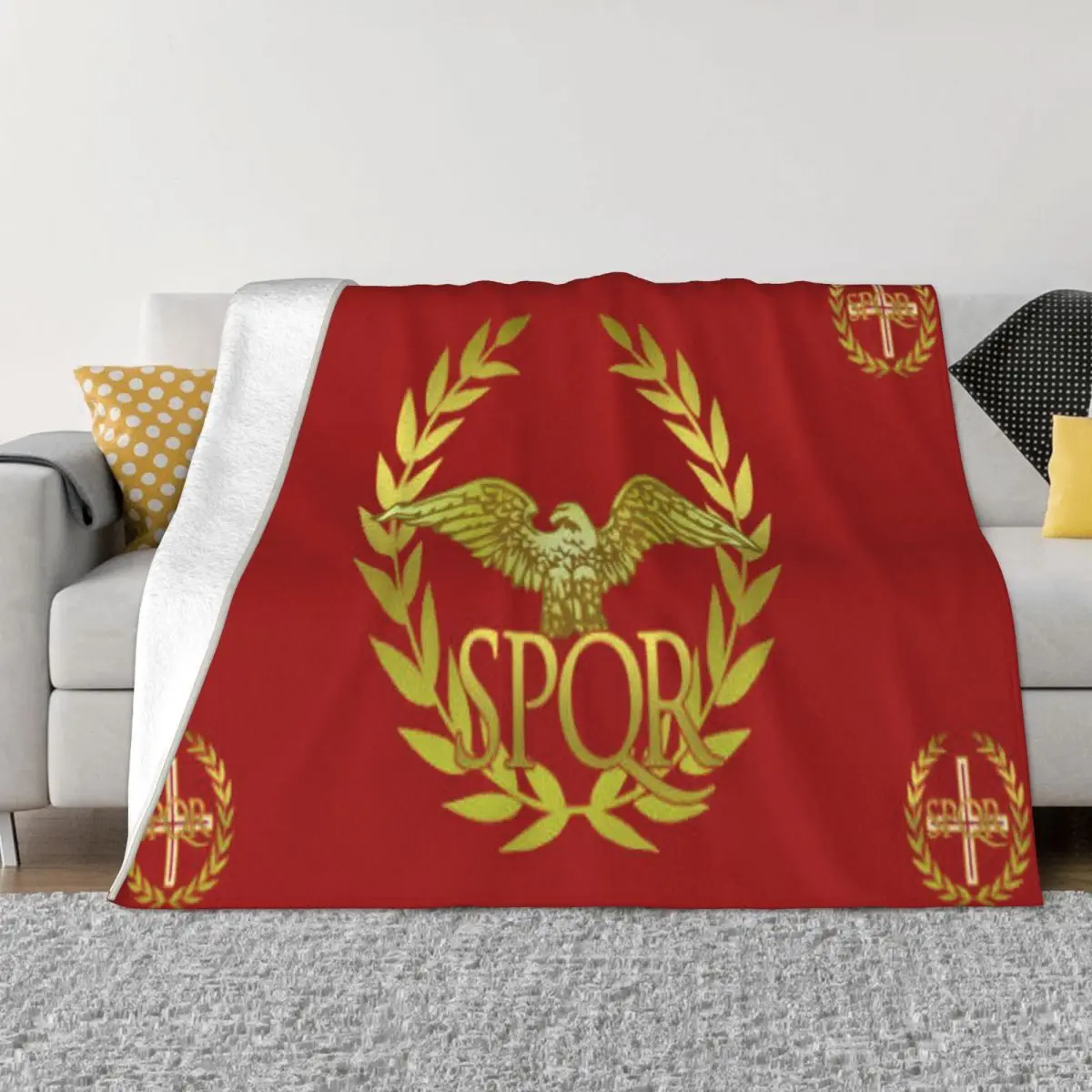 

Roman Emblem Spqr 2157 Bedroom Quilt For Bed Winter Warm Blanket Throw Blanket