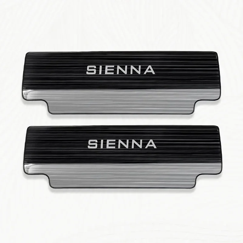 2Pcs for Toyota Sienna Stainless Steel Car Rear Seat Anti Kick Pad Car Anti Dirty Pad Interior Moldings