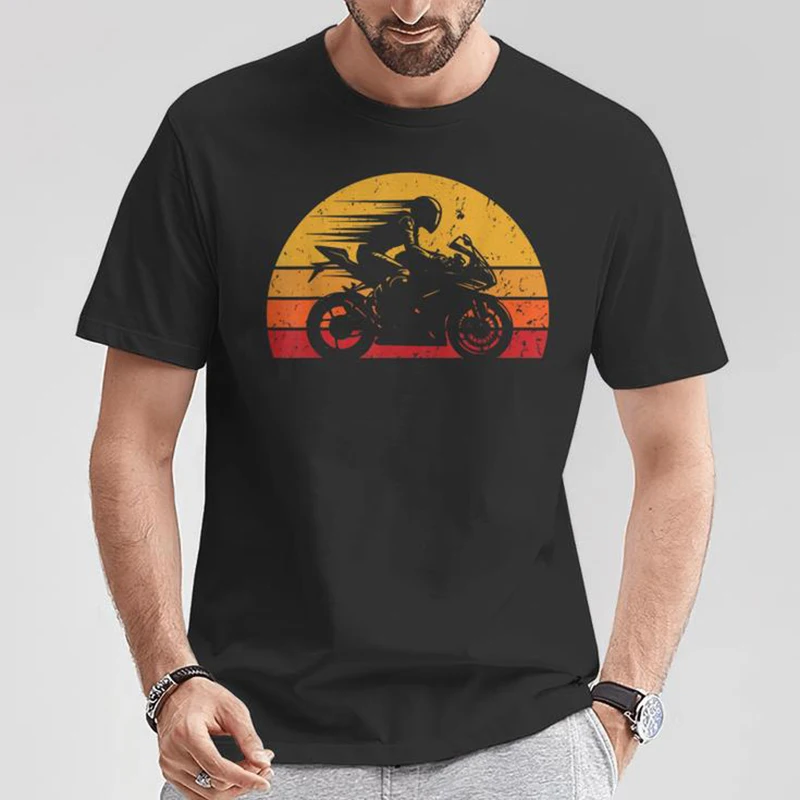 

Vintage Retro Motorcycle Racing Biker Sport Street Bike T-Shirt O-Neck T Shirt Short Sleeve Casual Mens Tshirt