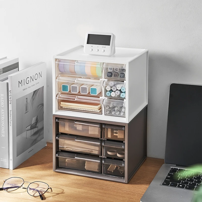 

Acrylic Desktop Organizer Box for Women Office Supplies Storage Der Sle Plastic Rectangular aped Organizer for General...