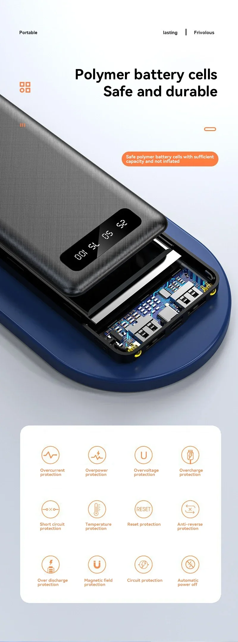 VIVO 200000mAh 120W قوة البنك سوبر شحن سريع البطارية عالية السعة شاشة ديجيتال قوة البنك آيفون سامسونج هواوي #6