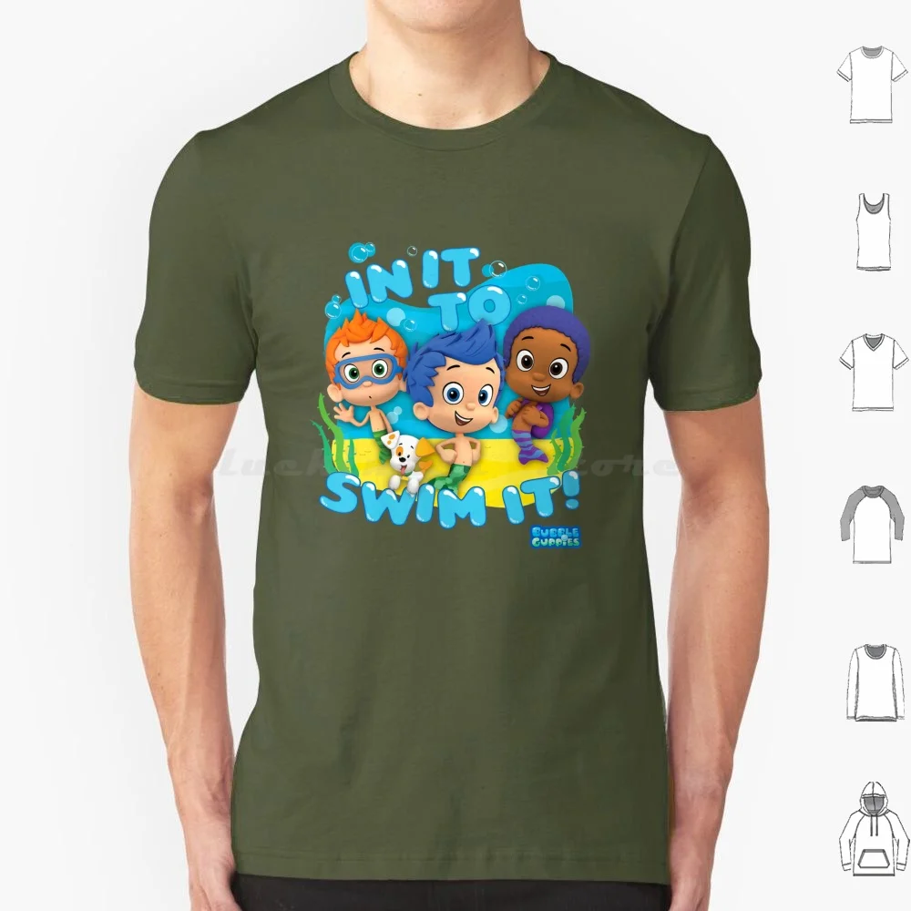 In it to swim it t camisa 6xl algodão legal t bolha guppies crianças bolha guppies nonny deema bonito meninas bolha guppies equipe