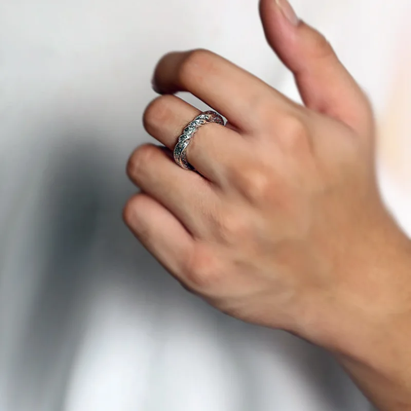 2023 New Arrival Retro Style Twist Graffiti Thai Silver Ladies Party Ring Jewelry For Women Wholesale Gifts Never Fade