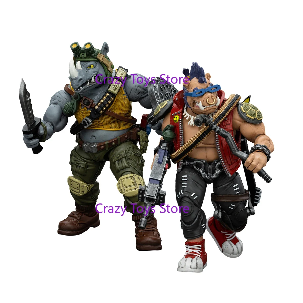 

In Stock Joytoy 1/18 Action Pictures TMNT Turtles Ninja Beebop Rocksteady Collection Model Toys