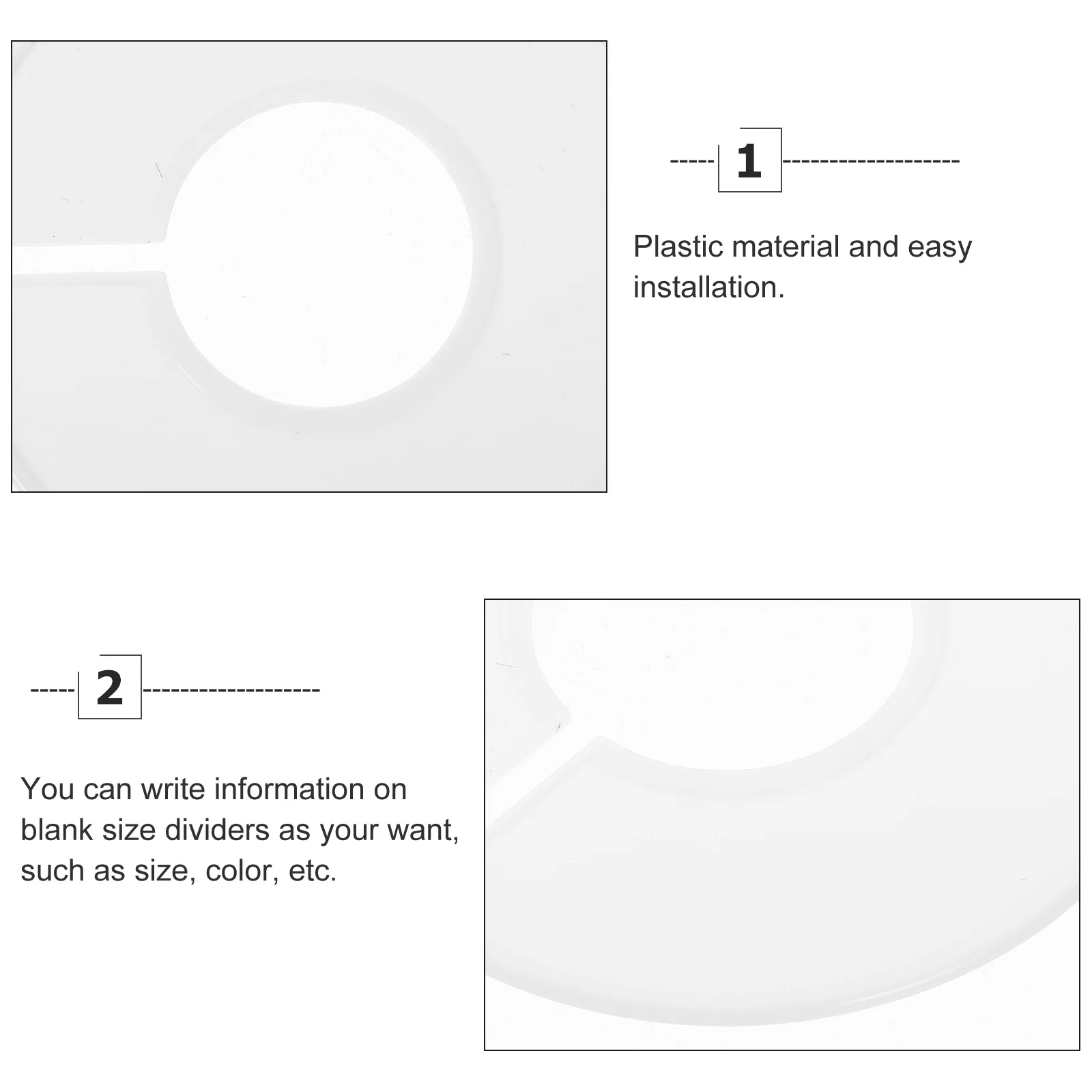 

50 Pcs Size Divider Clothes Organizer Dividers for Hanging Clothing Rack Racks Hanger Rings Seal
