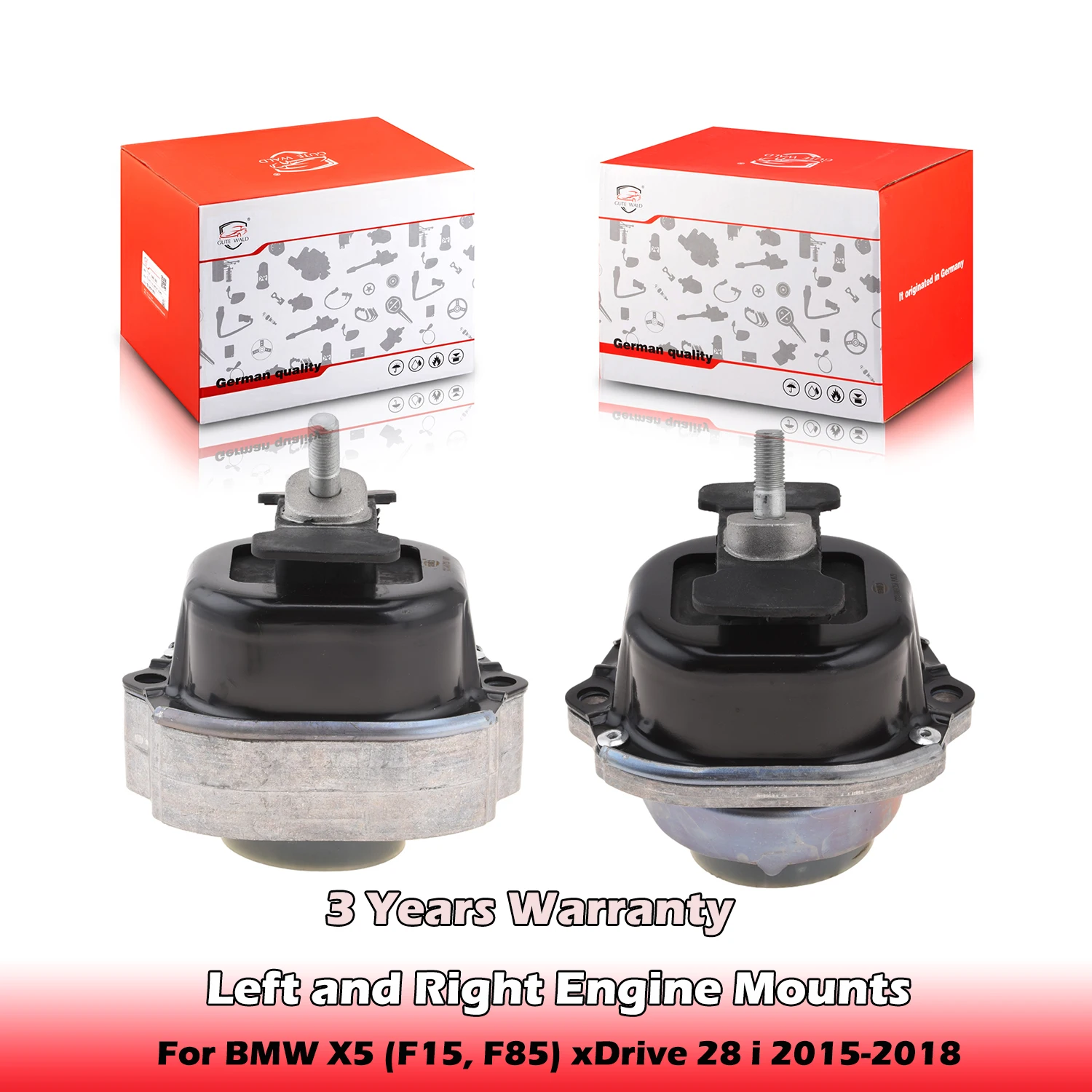 

Pair of Left and Right Engine Mount 22116869355,22116869356 For BMW X5 (F15, F85) xDrive 28 i 2015-2018