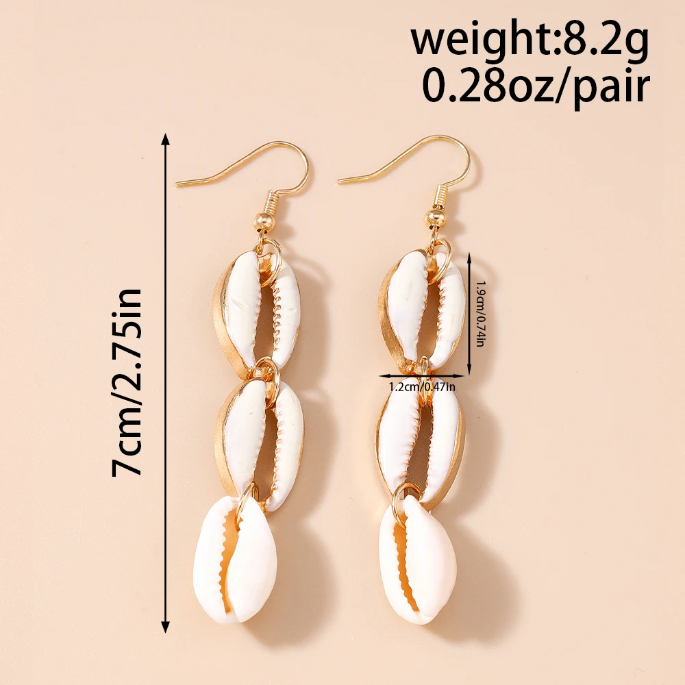 Aihua Mode Sommer Strand Perle Muschel Ohrringe für Frauen Mädchen Nette Boho Seestern Ohrringe Neu In Meer Schmuck Geschenke – Detail 12