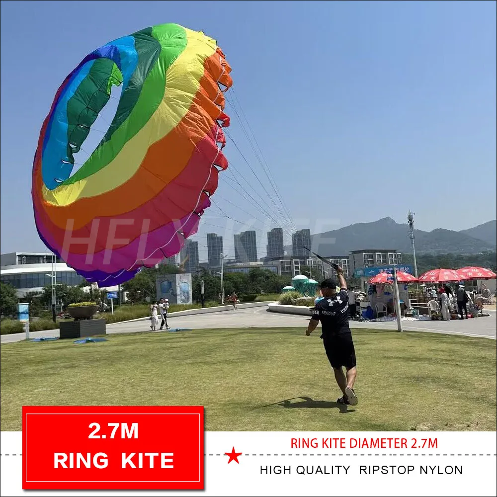 

NEW ARRIVAL 2.7M RING KITE SOFT INFLATABLE RIPSTOP NYLON