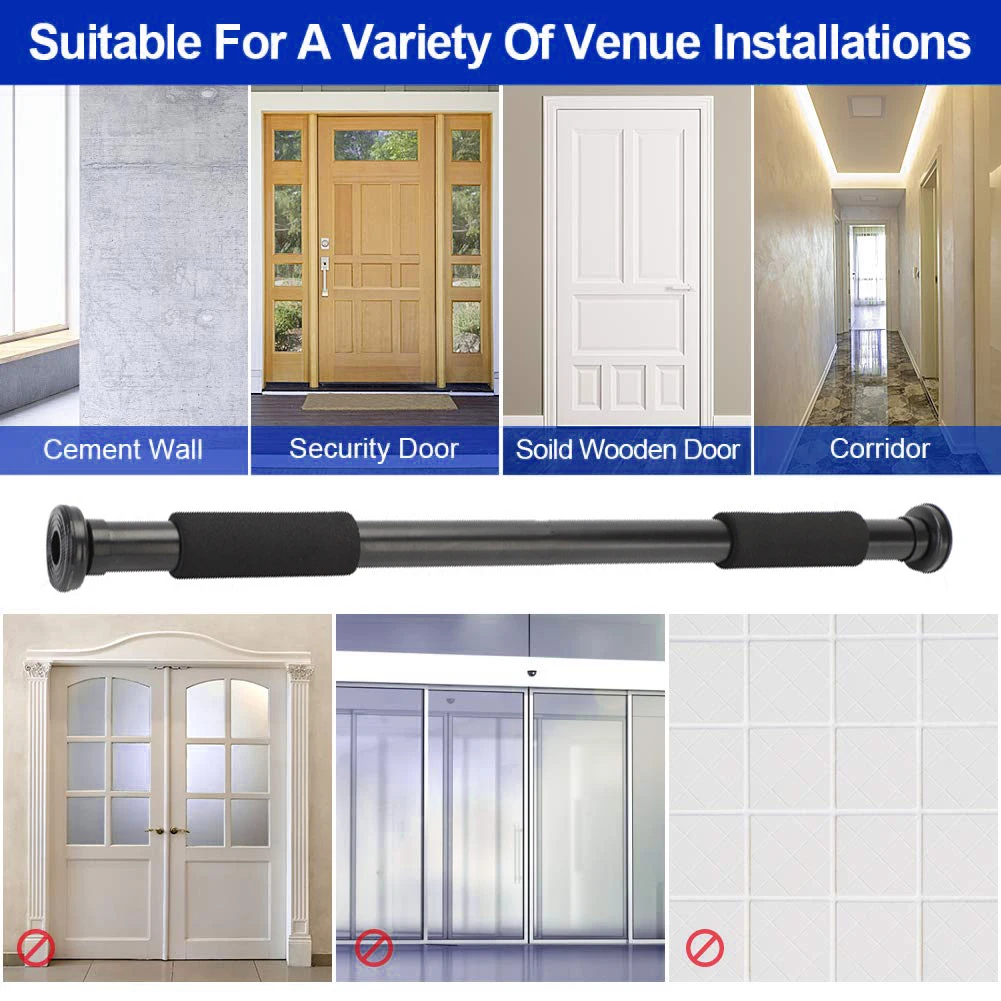Door Horizontal Bar Home Indoor Wall Punch-Free Pull-Up Rack Door Frame Pull-Up Device Home Single and Parallel Bars image 5