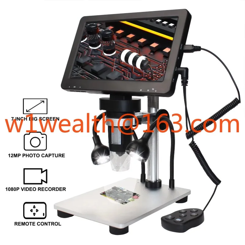 

1200X7 inch high definition LCD Monocular digital electron microscope with LCD
