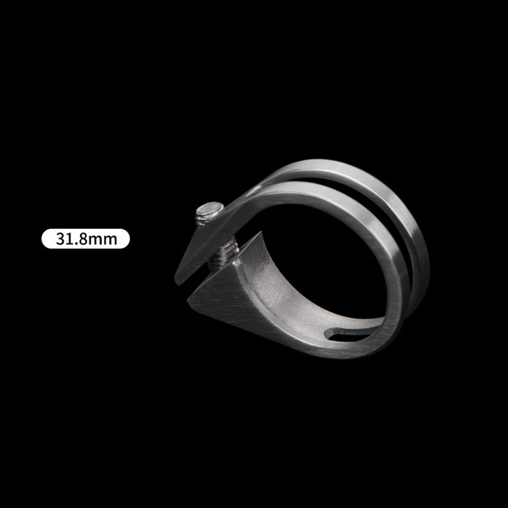 Ti Alloy Saddle Tube Clamp 31.8 MM 34.9 MM Bike Seatpost Clamp Cycling Bicycle Adapter Saddle Clamp Replacement Accessories