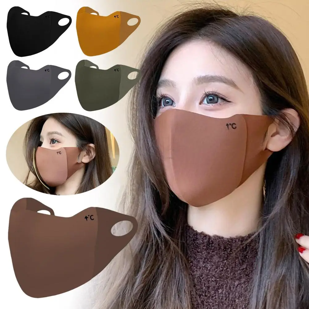 Warm Windproof Mask Winter Solid Color Outdoor Adjustable Fashion Running Accessories Mask Sunscreen Mask Face Cycling S2U7