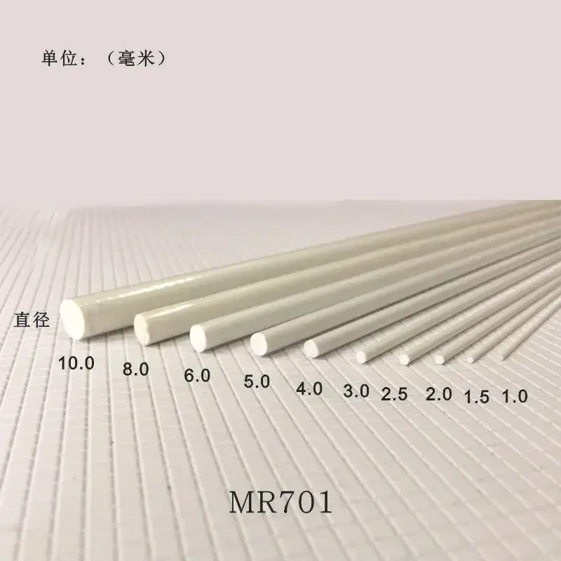 10pcs ABS Round Solid Bar Plastic White Welding Rods DIY House Sand Table Model Building Making / Direct 0.5mm-8mm length 25 cm