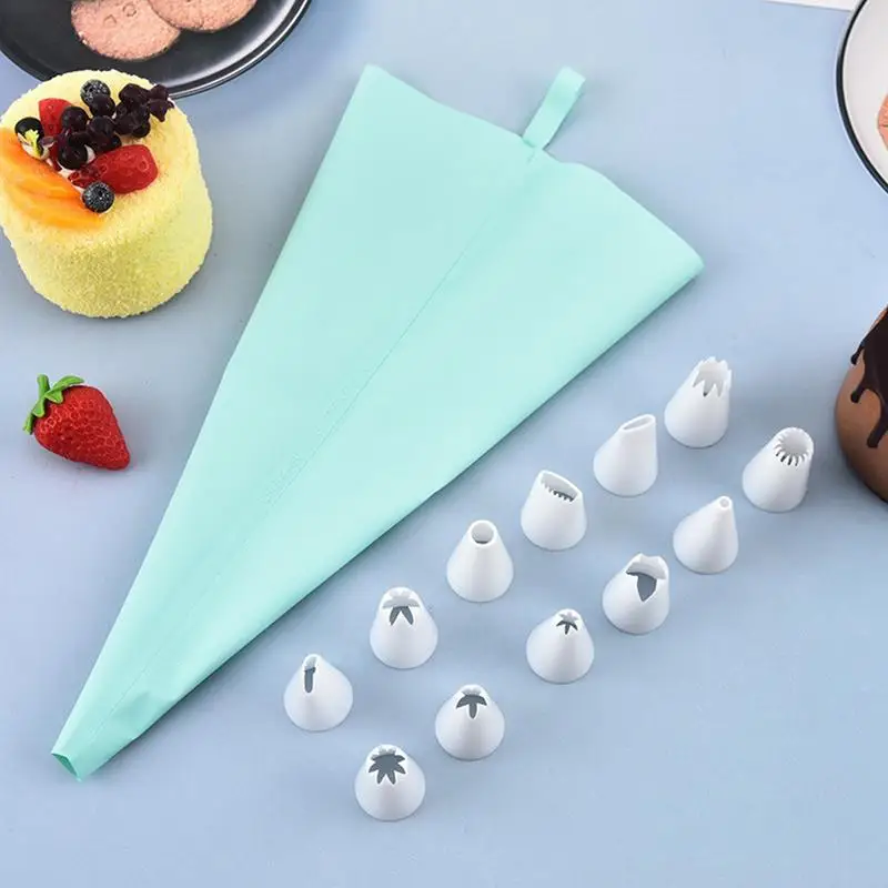 Spuitzakken En Tips Veilig 13 Stuks Spuitzakken Icing Piping Tips Gebakken Cake Decoratie Set Food Grade Piping Piping Kit Voor Cakes