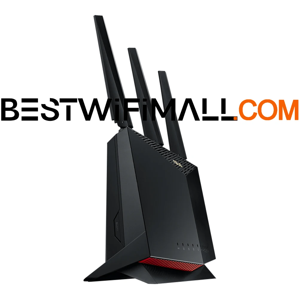 ASUS RT-AX86U AX5700 ROG Gaming WiFi Router 5700 Mbps Dual Band Wi-Fi 6 802.11AX 2500 Sq Ft & 35+Devices NVIDIA GeForce