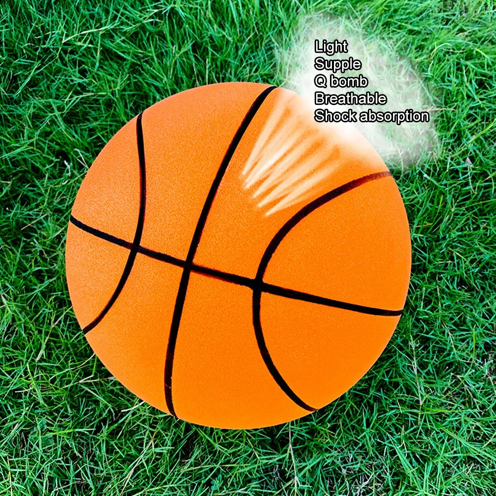 Kids Indoor Silent Basketball Ball 21/18cm High-Resilience Foam Silent Basketball Lightweight Small Basketball Basket Sports Toy