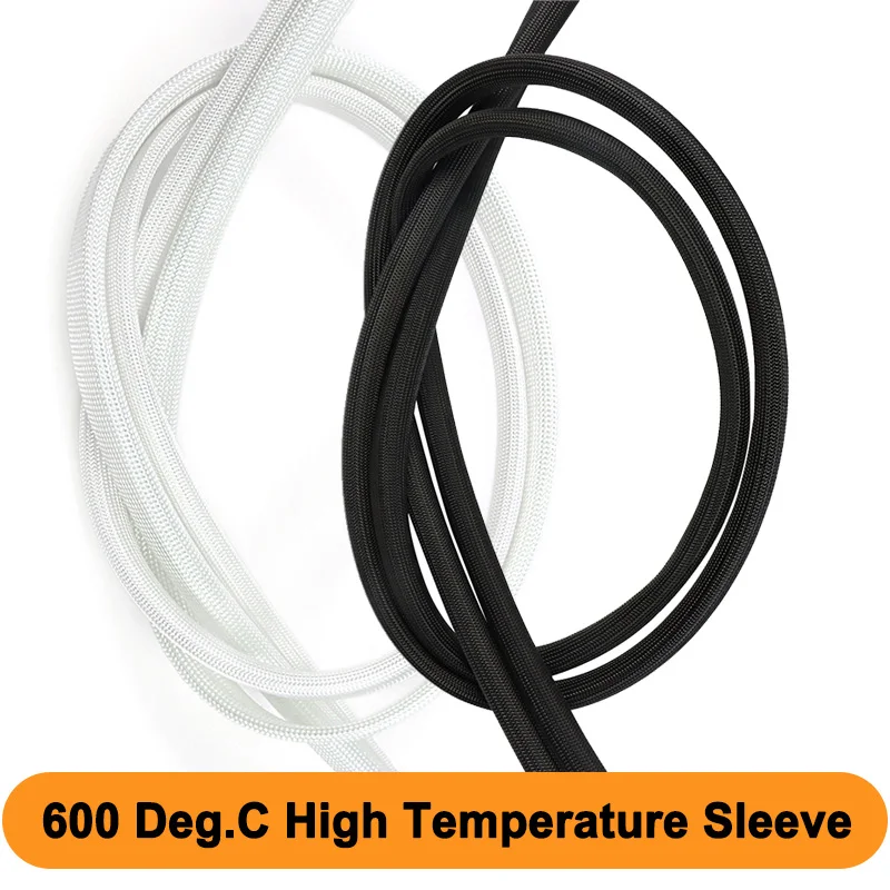 Fiberglass Braided Sleeve 1/2/4/6/8/10/12/14/16/20/30/40/50mm High Temperature Flame Retardant Insulated FiberGlass Cable Sheath
