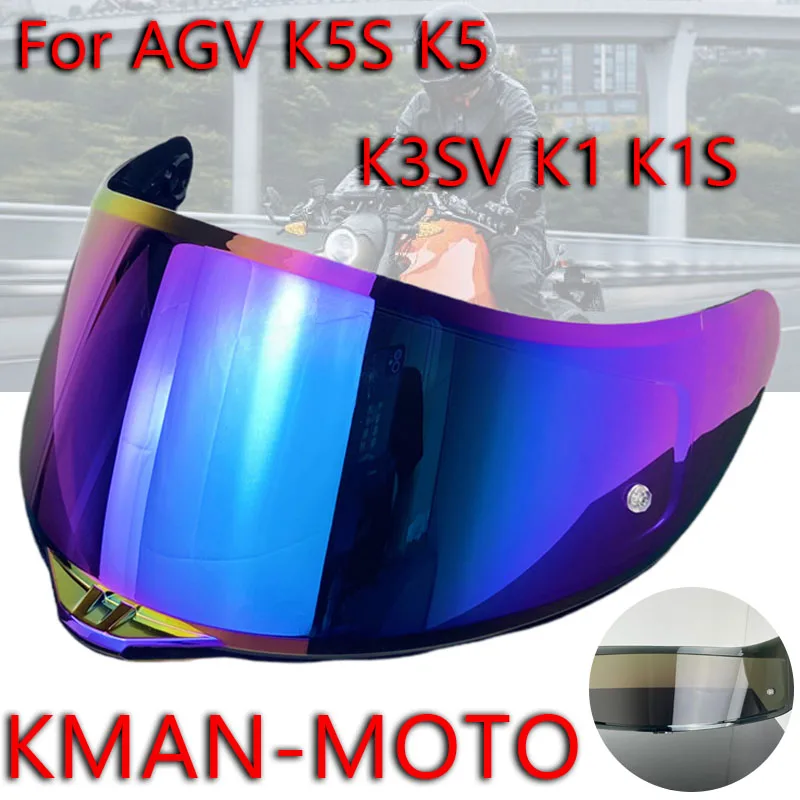 K5-S Helmet Visor for K5S K5 K3SV K1S Visera Casco Moto Visor K3SV electroplated UV Protection Lens Full Face Helmet Visor