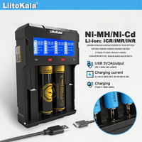 1-5pcs LiitoKala Lii-K4 Dual Charger - 4 Slot Smart Charger for 18650/26650/AA/AAA, USB-C LCD Display, Camping Travel Backup