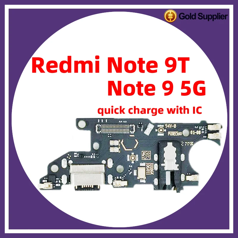 For xiaomi Redmi Note 9 5G 4G Dock Connector USB Charger Charging Port Flex Cable Board Replacement