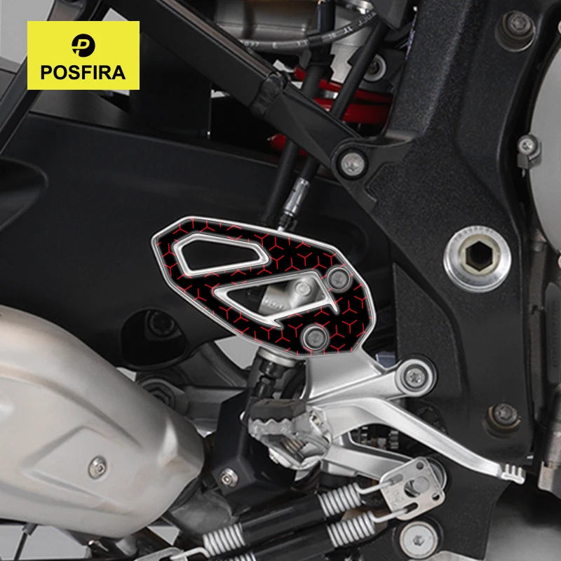 POSFIRA Motorcycle Footrest Panel Sticker 3D Resin Decals for BMW S1000XR S1000 S 1000 XR 2015 2016 2017 2019 Accessories
