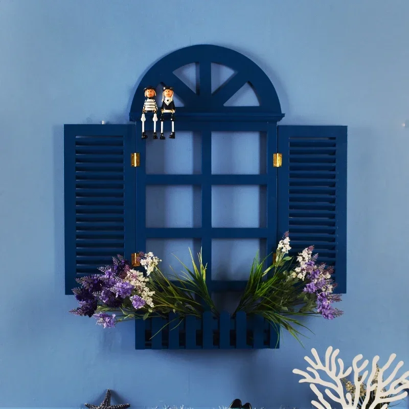 Mediterranean Style Faux Window Large Circular Arch Wall Hanging Courtyard Decor Creative Photography Prop Home Decoration