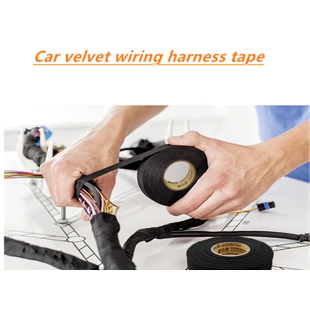 

15M Car velvet wiring harness tape for alfa romeo 147 golf 4 fiat bravo alfa romeo 159 peugeot 208 vw golf 7