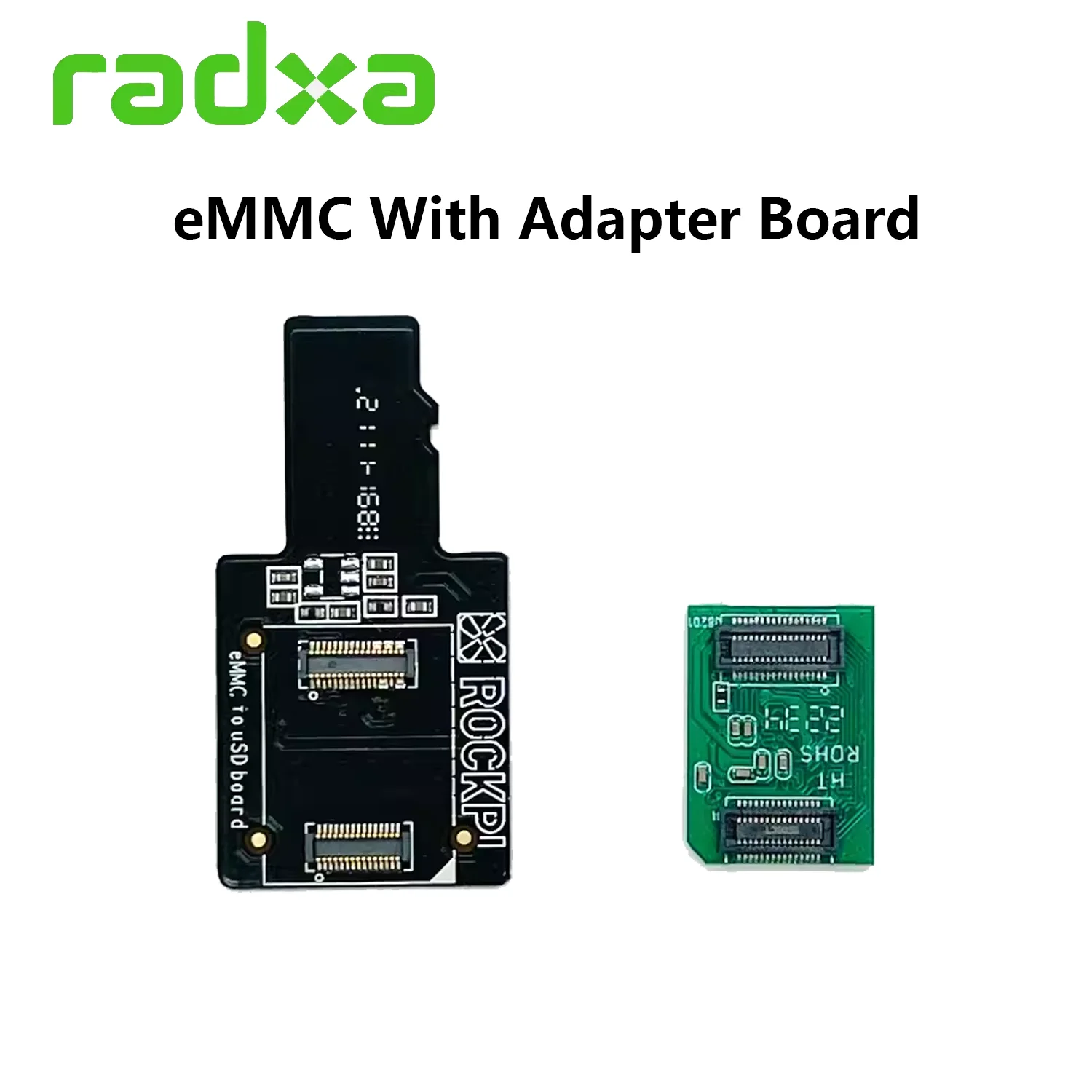 Moduł Radxa eMMC 16/32/64/128 GB kompatybilny z systemami Radxa SBC, z możliwością podłączenia, wysokiej jakości chipy pamięci masowej