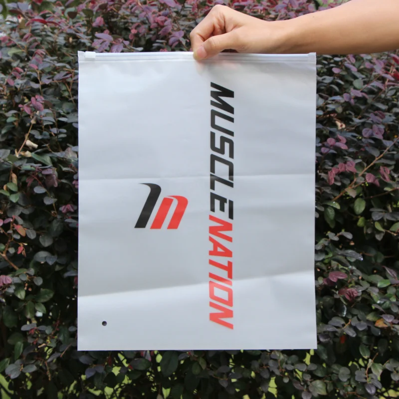 2025customized.Custom Transparent Reusable Poly Slider Zipper Plastic Frosted Scarf Towel Socks Packaging Bag with zip lock