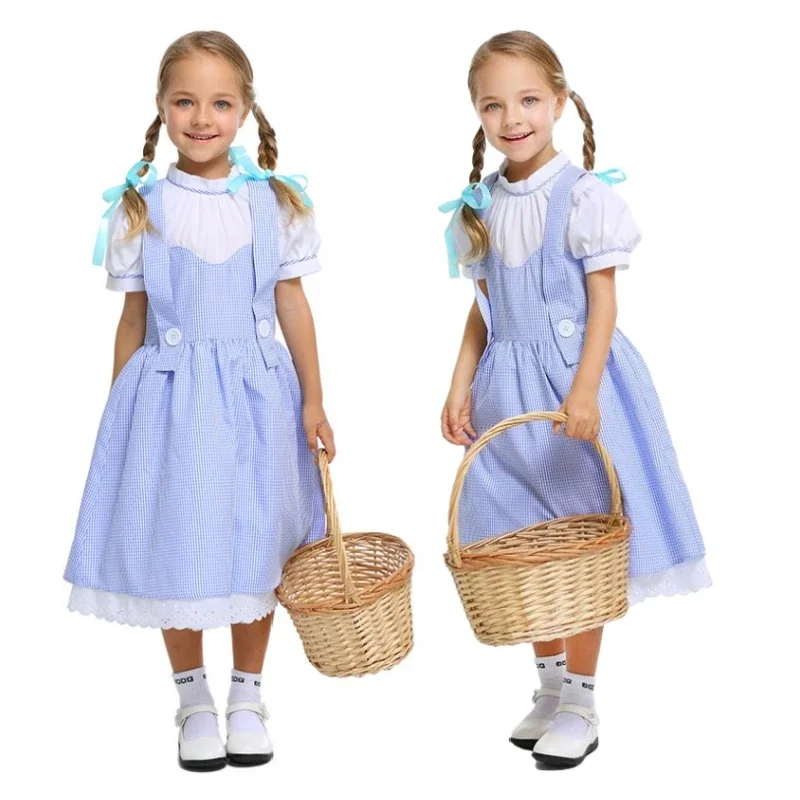 Disfraz de bruja de Oz para mujeres y niñas, vestidos de cuento de hadas de Carnaval, trajes de Halloween, juego de rol Purim, coleccionista de oz, dre azul