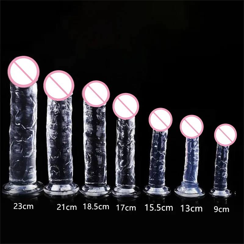 New 1PC 25cm Sex Toys For Women Men Jelly Realistic Dildos With Super Strong Suction Cup Artificial Penis G-spot Simulation 2#