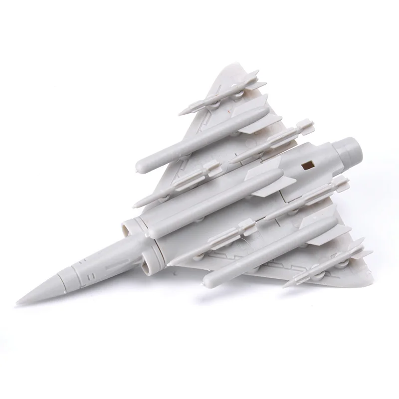 1/144 เครื่องบินรบจีน J-6 J-7 และเครื่องบินรบสหรัฐฯ F16 Mirage 2000 ของเล่นโมเดลพลาสติกประกอบเองสำหรับเด็ก 4 ชิ้น/ชุด