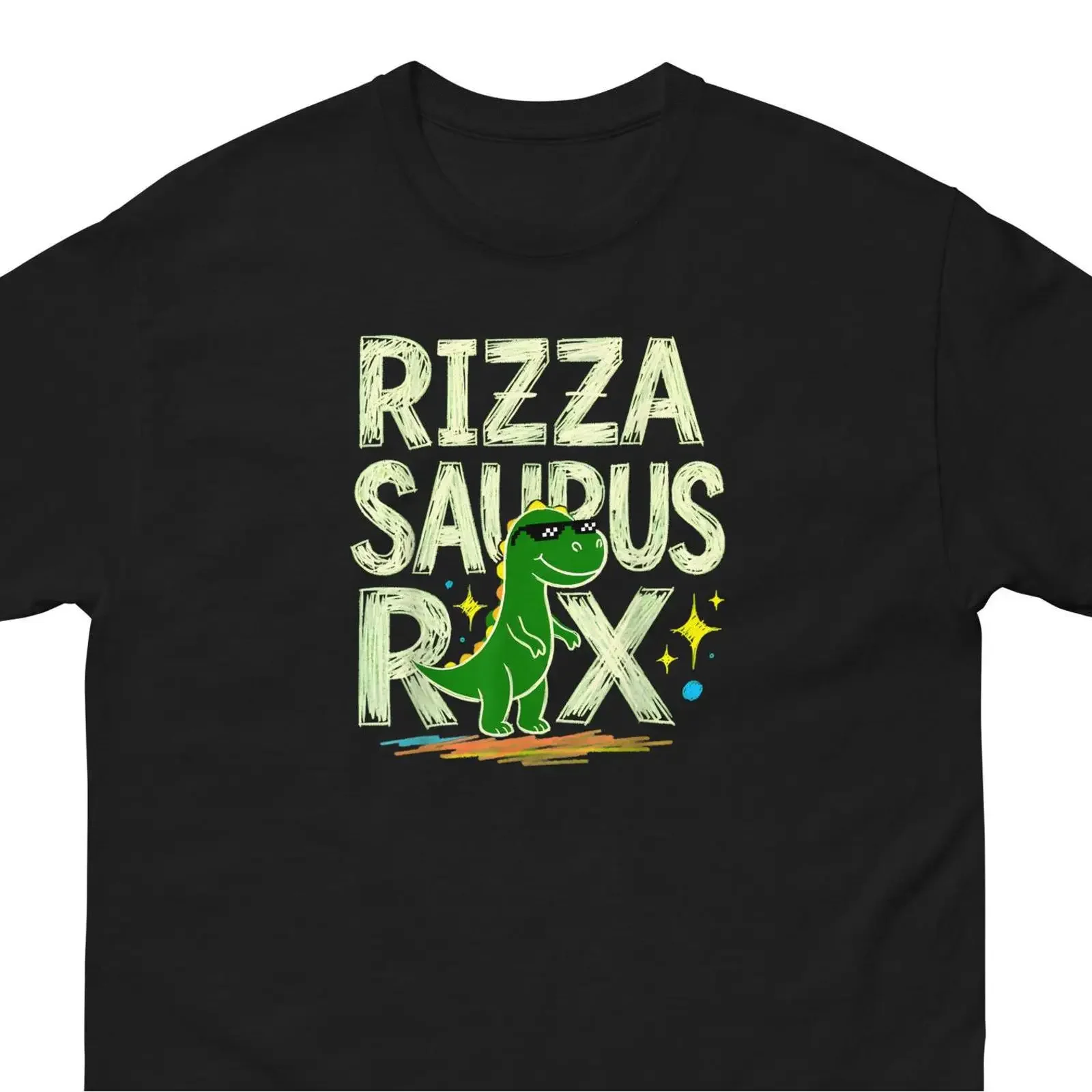 Rizza Saurus Rex Funny Dinosaur Rizz Meme T Shirt Humor vintage Washed Casual homme Stretched Unisex fashion Versatile Stylish
