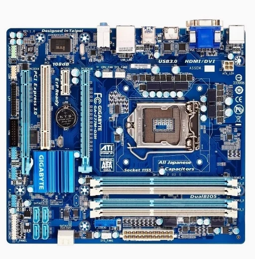 

Gigabyte GA-H77M-D3H 100% Original Motherboard LGA 1155 DDR3 USB3.0 32G Desktop Mainboard SATA3 H77M-D3H For Intel H77 H77M D3H