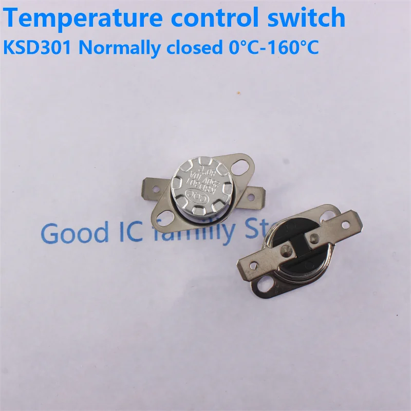 Bimetal thermostat KSD301 0C~350C Temperature Switch Thermal Control 85C 95C 105C 125C 135C 145C 180C 250C 300C 350C Degree