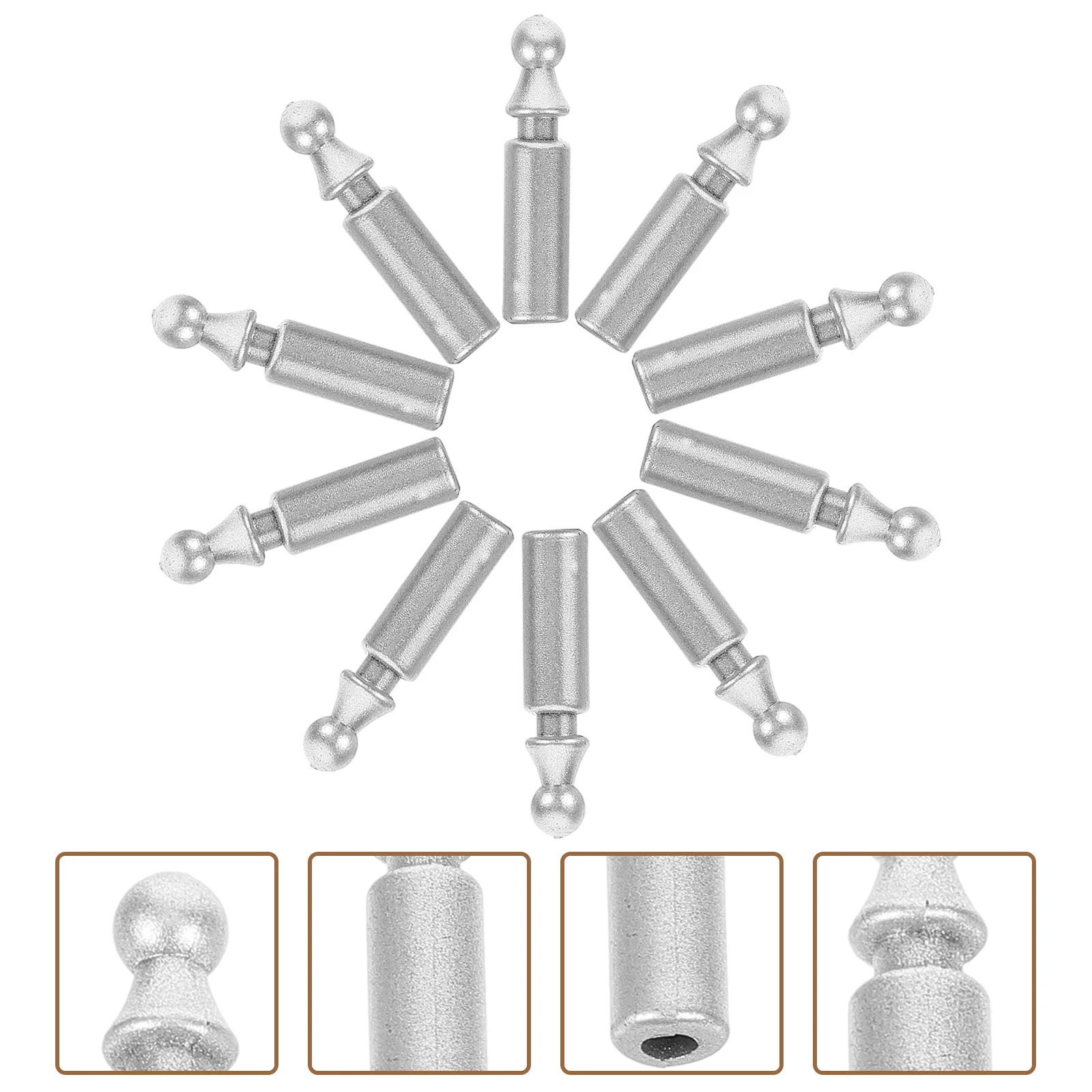 Aquecedores de três dobras cauda gota guarda-chuva acessórios de reparo componente guarda-chuvas para chuva prata metal dobrável contas