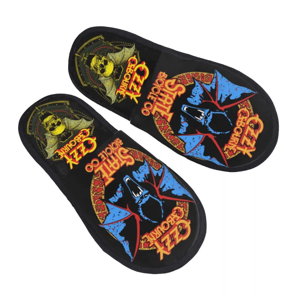 

Ozzy Osbourne Merch Rock Bat Prince Of Darkness Men Women Furry slippers fashion pantoufle homme Home slippers