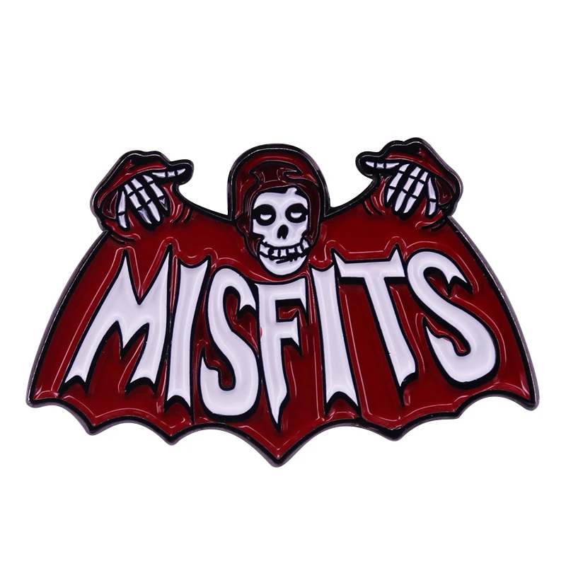 Punk Rock Band Misfits Anime spille da bavero zaino Jeans spilla smaltata gioielli di moda regali Bat Fiend Club Cartoon badge