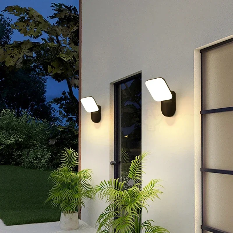 Imagem -03 - Impermeável Led Quente Branco Lâmpadas de Parede Mini Iluminação Exterior Simples Jardim Pátio Decoração Corredor Escada Luzes 12w