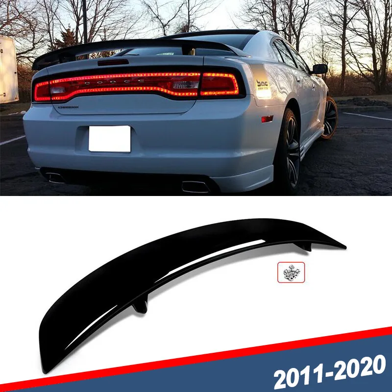 

Rear Trunk Spoiler Wing Fit For Dodge Charger SXT SRT 4-door 2011-2020 Tail Roof Spoilers Lip Factory Style Gloss Black Refit