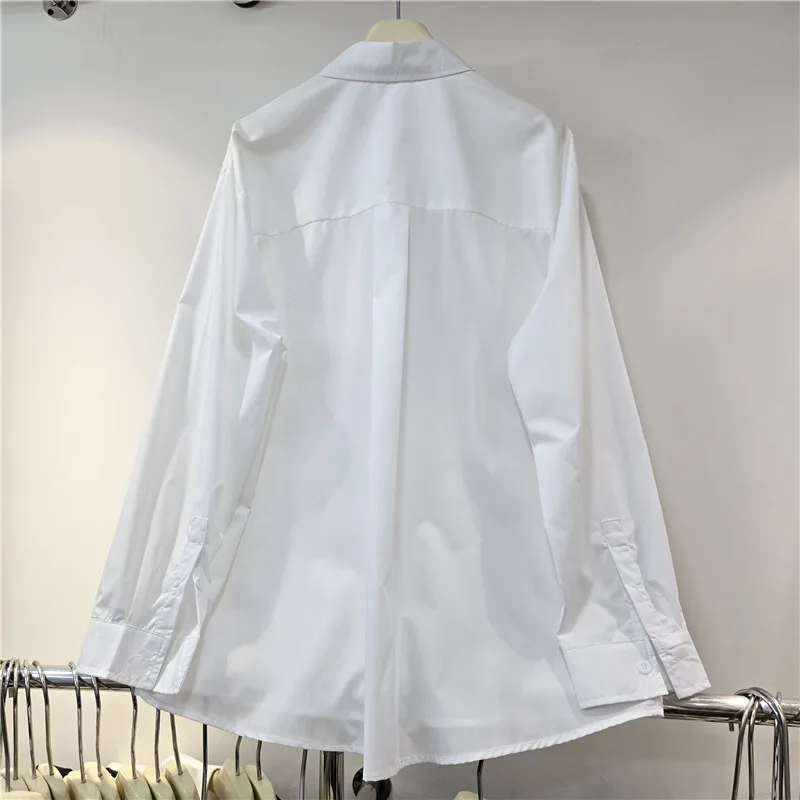 HKSH Spring Autumn New Women Shirt Three-Dimensional Flower Single Breasted Long Sleeve Elegant Trendy Top French Blouse HK13282